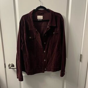 Universal Thread Dark Burgundy Velvet Jacket